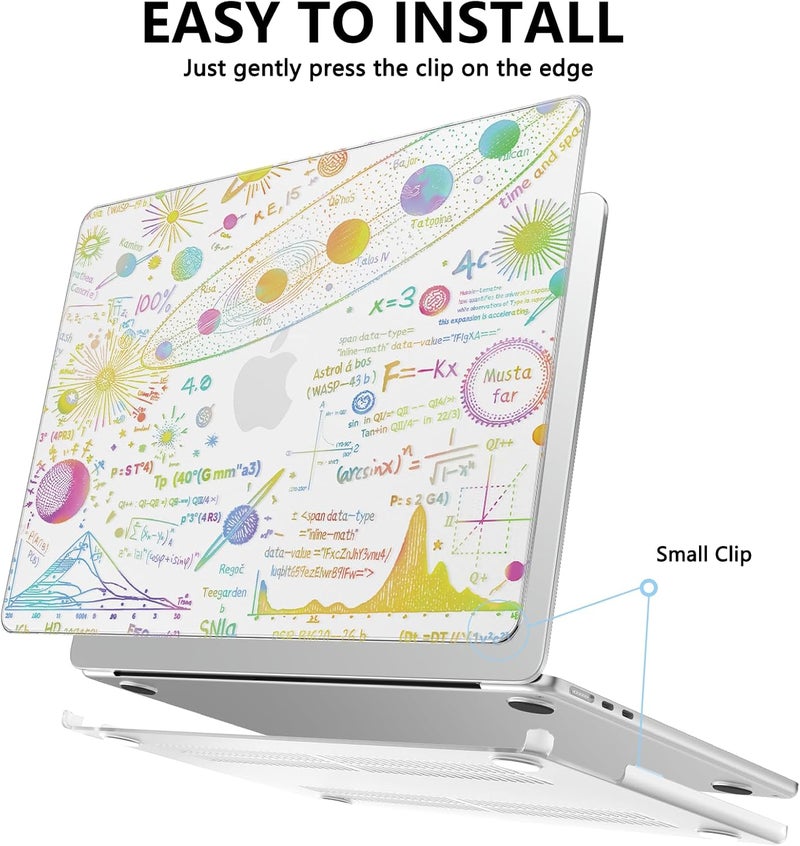 AKIT Compatible with MacBook Air 13 inch Case 2026 2025 2024-2022 M4 M3 M2 A3240 A3113 A2681, Pattern Hard Shell Laptop Case+Screen Protector+Keyboard Cover for MacBook Air 13.6 inch, Mystery Clear - Image 4